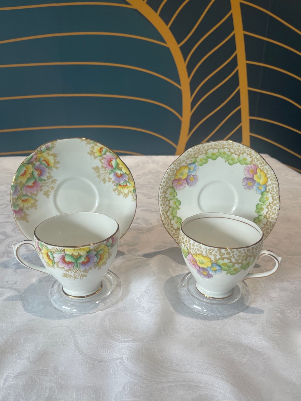 Vintage Cottagecore Teacup Set | Royal Standard Bone China Floral England